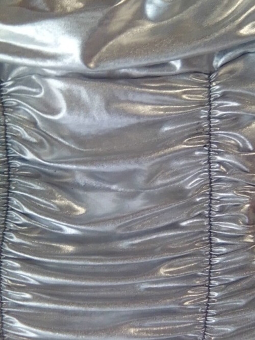 PrettyLittleThing Silver Ruched One-Shoulder Mini Dress - Picture 8 of 9